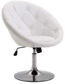 Homcom Krzesło Fotel Obrotowy Z Regulacją Wysokości Biały