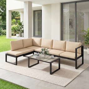 Outsunny gartenlounge loungeset ecklounge terrassenlounge loungesofa gartengarnitur | Aosom PL