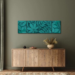 Obraz - Turkusowe liście (170x50 cm)