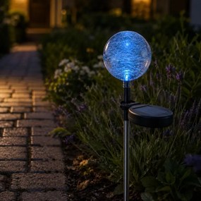 Lampa ogrodowa Garth solarna LED w kształcie kuli (zmienia kolory)