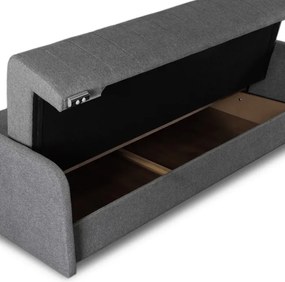 Sofa z Funkcją Spania ASPEN Wersalka Rozkładana Dwuosobowa Szara Nowoczesna do Salonu