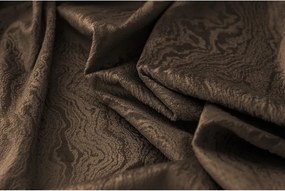 Zaciemniająca zasłona DUNES VELVET 140x250 cm, brązowa Zawieszanie: Taśma z wiązaniami
