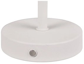 Biała lampa stołowa LED ze ściemniaczem (wys. 30 cm) Jeff – Trio