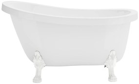 Wanna wolnostojąca retro z białymi nogami w kształcie lwich łap – 200 l – 145 x 74 x 77 cm – Biała – NISOS