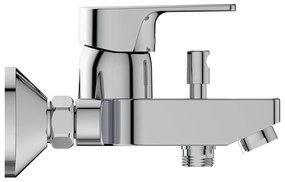 Wannowa bateria ścienna w kolorze srebra z połyskiem Cerafine D – Ideal Standard