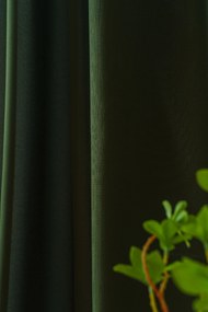 Zasłona OXFORD LIGHT 140x250 cm, ciemnozielony Zawieszanie: Metalowe pierścienie