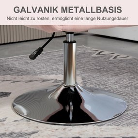 HOMCOM Obrotowy fotel biurowy, regulowany na wysokość, poliester, metal, 60 x 60 x 79-91 cm, Ciemnoszary