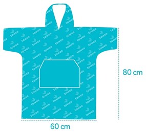 Towee Surf ponczo MONO Bubblegum pink, 60 x 80 cm