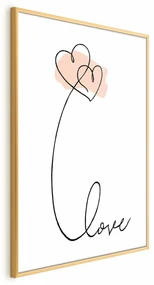 Plakat Połączeni w chmurach 21x30 cm z ramą złotą bez marginesu ARTGEIST B
