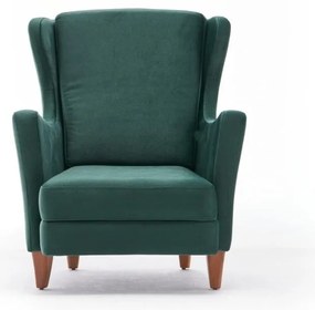 Zielony fotel typu uszak Lola Brejer – Artie