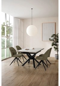 Rozkładany stół z dodatkowym blatem z kamiennym blatem 90x150 cm Arlene – Marckeric