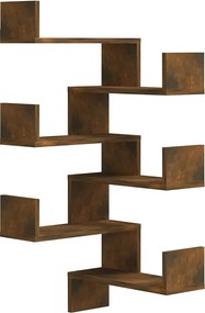2 sztuki półek ściennych przydymiony dąb R8-M73