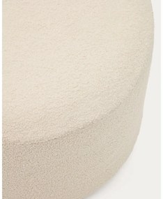 Kremowy puf z materiału bouclé Kaeli – Kave Home