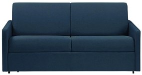 Kanapa 3-osobowa z ekspresowym mechanizmem rozkładania z tkaniny CALIFE - Kolor: granatowy - Wymiary miejsca do spania: 140 cm - Materac 14 cm