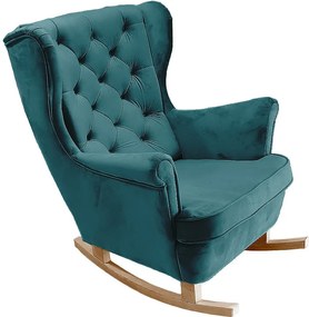 Fotel Relax z Tapicerowanym Siedzeniem i Podłokietnikami, Fotel TV 102x81x95cm Granatowy_29860