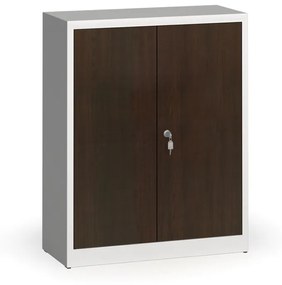 Alfa 3 Szafy spawane z laminowanymi drzwiami, 1150 x 920 x 400 mm, RAL 7035/wenge