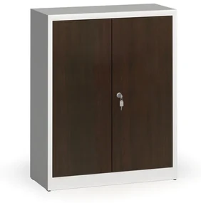 Alfa 3 Szafy spawane z laminowanymi drzwiami, 1150 x 920 x 400 mm, RAL 7035/wenge