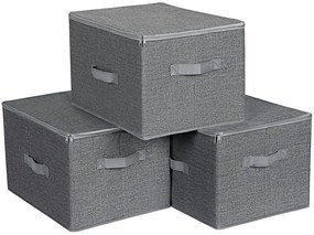 Komplet 3 szarych organizerów na zamek T8-S07