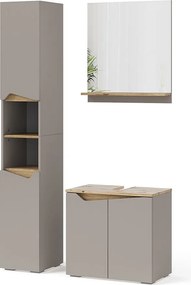 Zestaw mebli łazienkowych szary 60x35x57 marelle