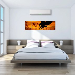 Obraz sylwetki drapieżnika (170x50 cm)