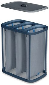 Antracytowy tekstylny kosz na pranie 3x30 l Tota Trio – Joseph Joseph