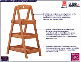 Eukaliptusowa półka na rośliny - Imala