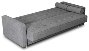 Sofa z Funkcją Spania MALTA Wersalka Rozkładana Dwuosobowa Szara Nowoczesna do Salonu