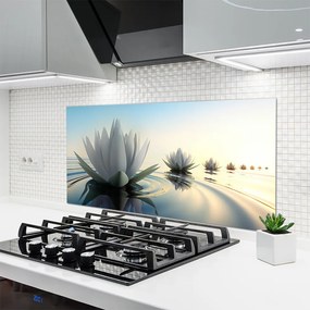 Panel Szklany Lilie Wodne w Cichym Stawie