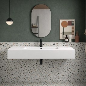 Umywalka nablatowa / wisząca z konglomeratu TAVA cm | Różne rozmiary : Rozmiar - 120 x 43 cm, Typ montażu - podwieszana