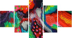 Abstrakcyjny obraz - kolory (125x70 cm)