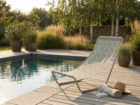 Składane leżak plażowy SAND FLOWERS, zielony