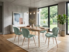 Krzesło jadalniane MANGO VELVET, miętowe