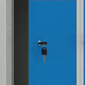 Szafa ubraniowa typu L szaro-niebieska: JULIA, 800 x 1850 x 450 mm