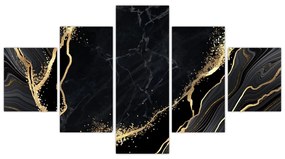 Obraz złotej abstrakcji (125x70 cm)
