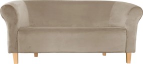 Sofa Milo tkanina Welur wygodna sofa tapicerowana do salonu i poczekalni : Kolor nogi - Drewno, Kolor tkaniny - VELVET - MG09, Typ tkaniny - Velvet, Wysokość nogi - 15 cm