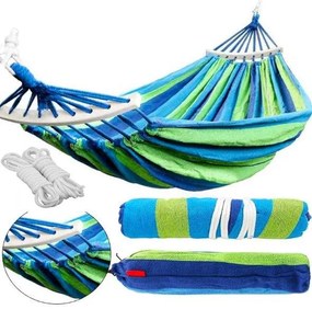 Niebieski HAMAK 2-osobowy 220x150 cm