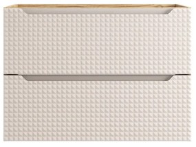 Szafka pod umywalkę LUXOR BEIGE 82-80-2S 80cm dąb olejowany/beżowa COMAD