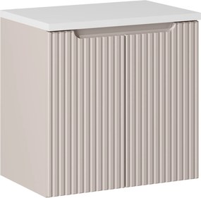 Szafka podumywalkowa 2-drzwiowa Nova 60 cm z blatem, kaszmir/biały mat