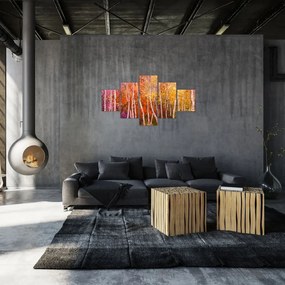 Obraz kolorowego lasu (125x70 cm)