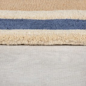 Niebiesko-pomarańczowy wełniany chodnik tkany ręcznie 60x230 cm Retro Blocks – Flair Rugs