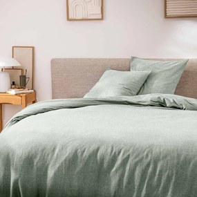 Zielona bawełniana pościel dwuosobowa 3-częściowa 240x220 cm Meline – douceur d'intérieur