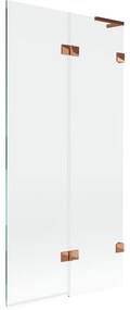 Mexen Lunar L parawan nawannowy 2-skrzydłowy prawy 90 x 150 cm, transparent, różowe złoto - 897L-090-100-60-00-P
