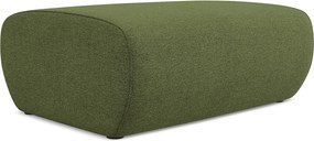 Pufa - z tkaniny szenilowej - butelkowa zieleń - NANEA