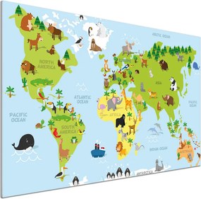 Panel do kuchni Mapa zwierzęta