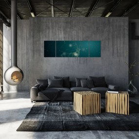 Obraz - Magiczny jeleń w nocy (170x50 cm)