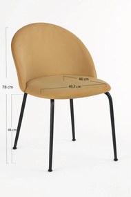 Zestaw 4 Krzese Black Dalnia Aksamitne