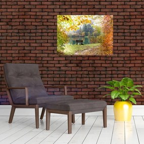 Obraz na szkle - staw (70x50 cm)
