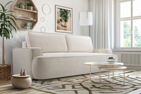 Masseno Sofa SOLO z funkcją spania i pojemnikiem na pościel, Rozkładana sofa - Beżowy, GERRA 10