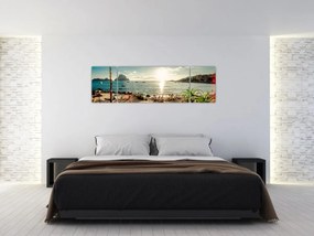 Obraz - Plaża z ludźmi (170x50 cm)