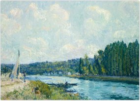Obraz na szkle - Alfred Sisley, The Banks of the Oise, reprodukcje (70x50 cm)
